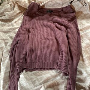 Purple cropped sweater